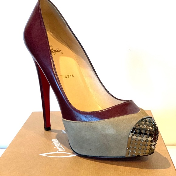 Christian Louboutin Maggie 140 Suede Royal/Kid - Picture 3 of 7